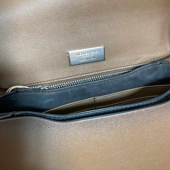 Michael Kors Collection Mia Burnished Calf Leather shoulder satchel crossbody - Picture 13 of 16